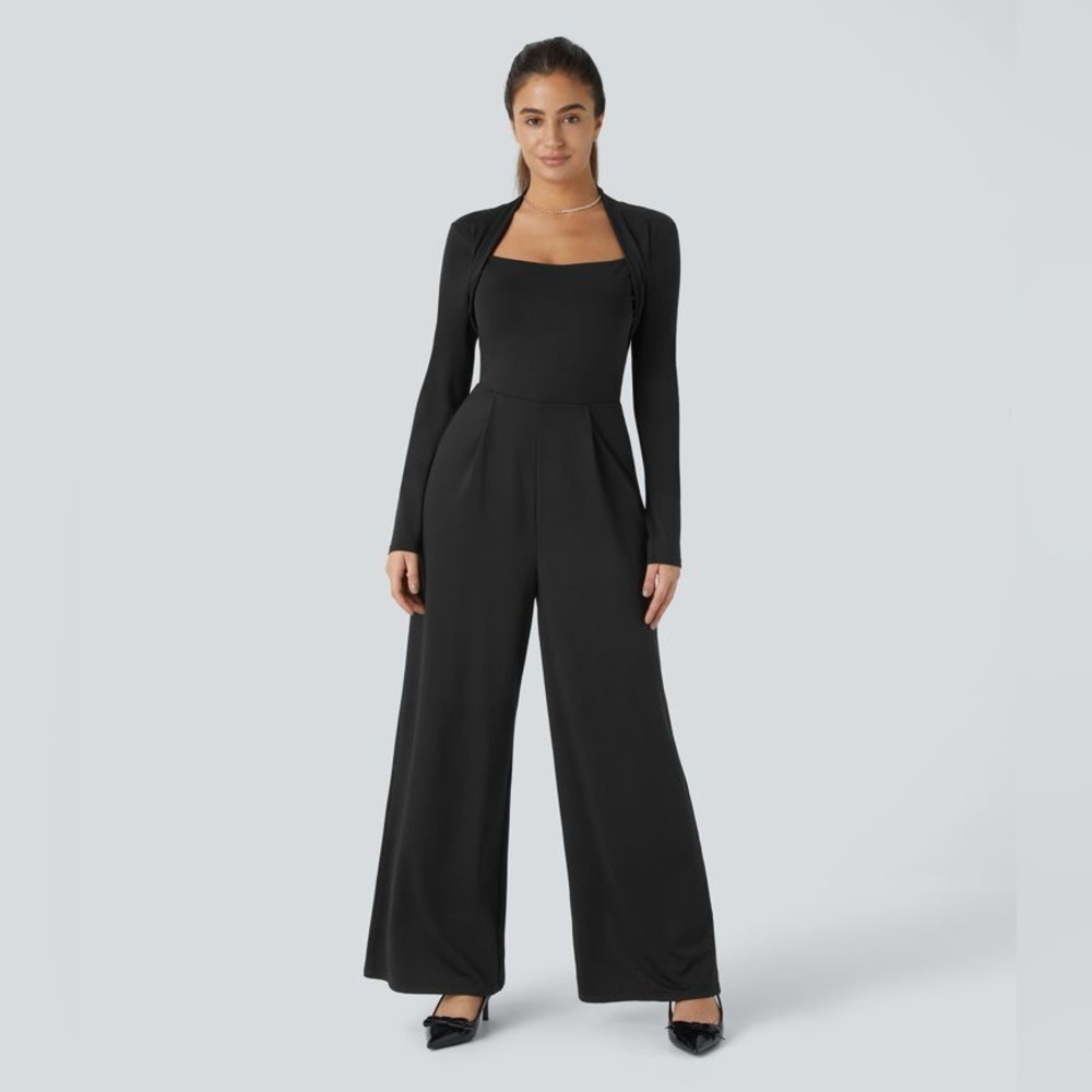 NWT Halara Long Sleeve Wide Leg Jumpsuit, S